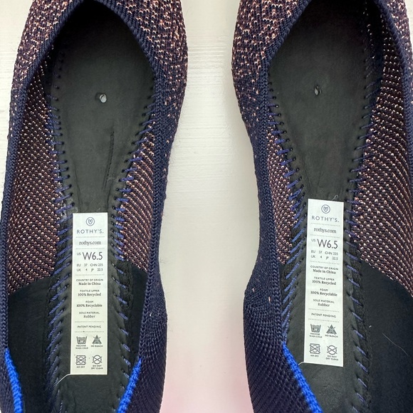 Rothy’s Midnight Metallic Points 6.5 - Picture 3 of 8